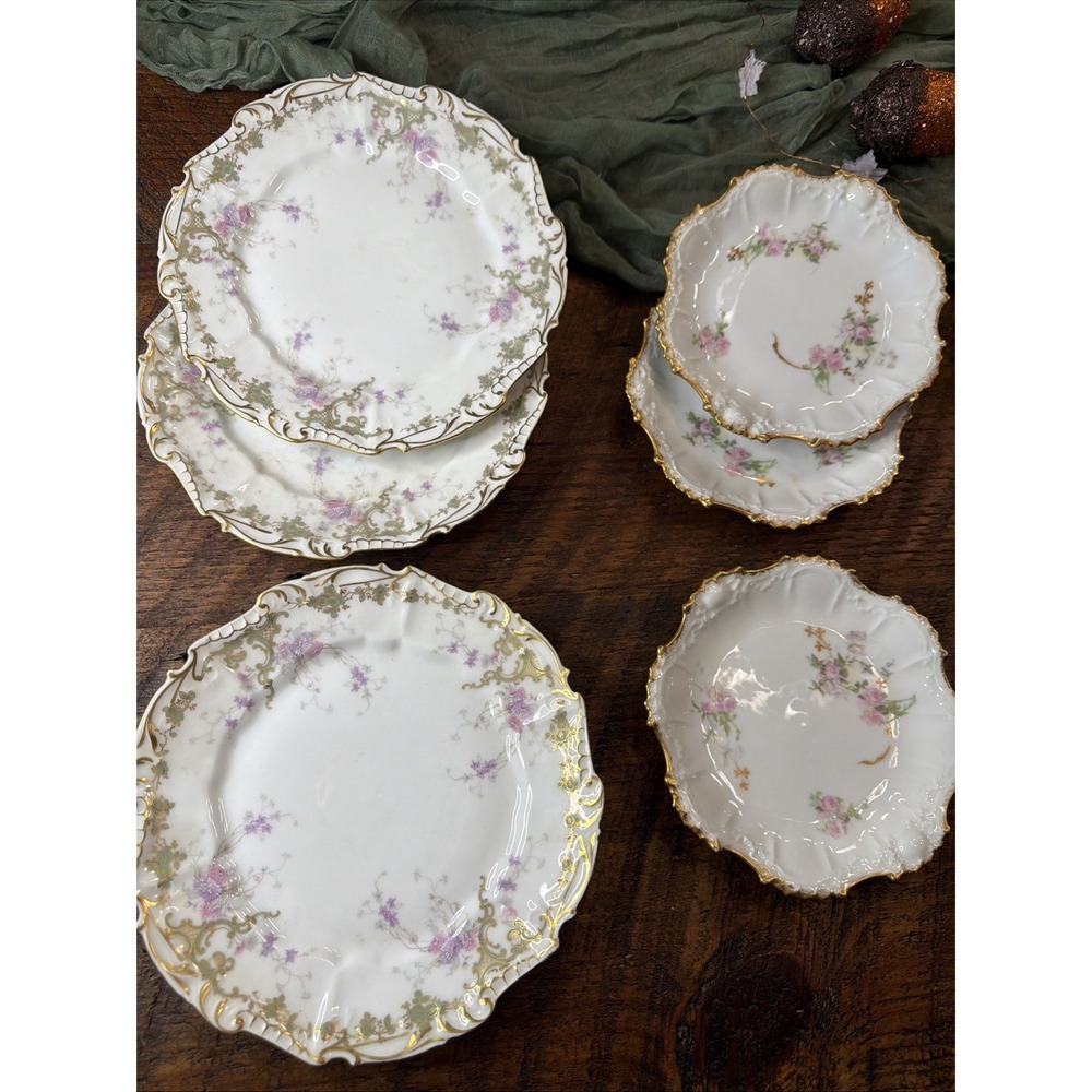 Antique  Limoges France Cabinet ,French Porcelain Hand Painted Gold Trim (6)